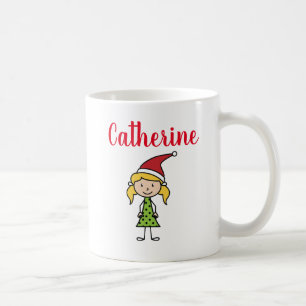 cute personalised christmas holidays kids custom coffee mug