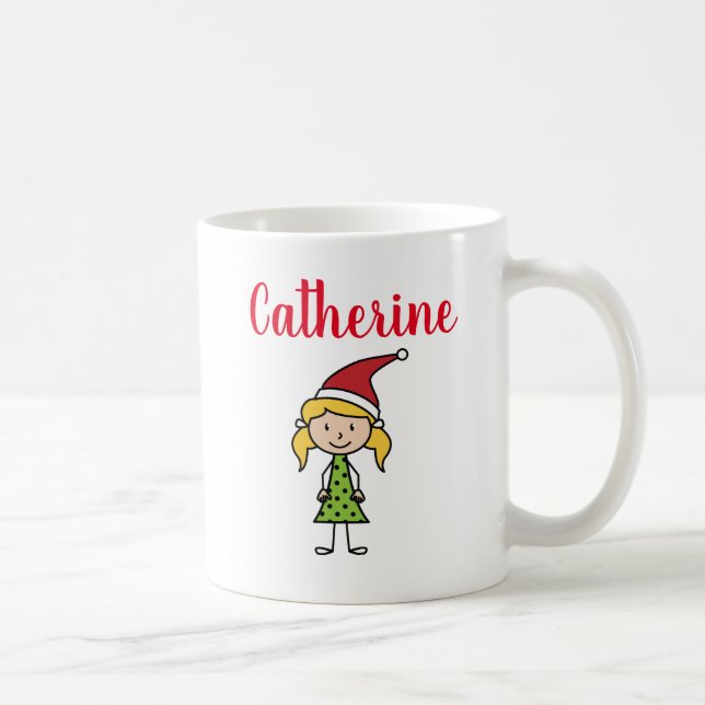 cute personalised christmas holidays kids custom coffee mug (Right)