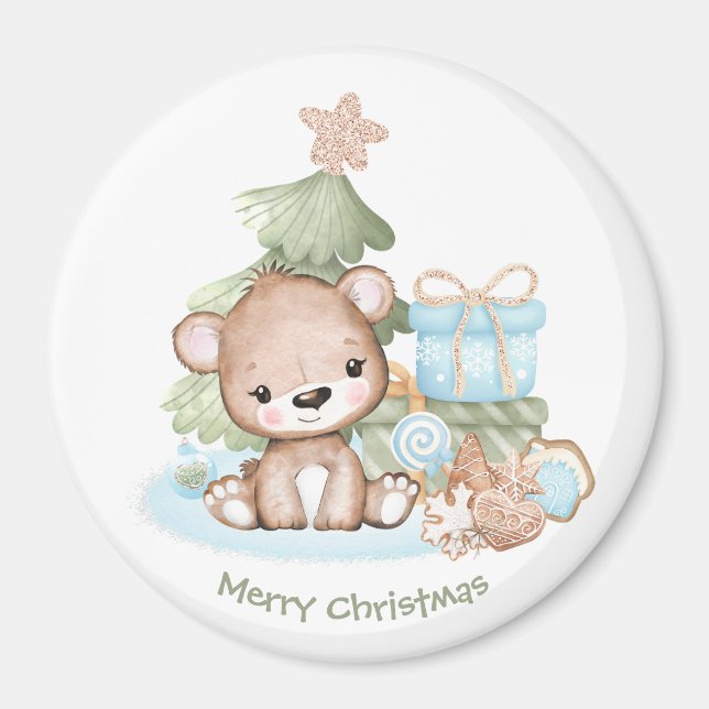 Cute Personalised Christmas Magnet  (Front)
