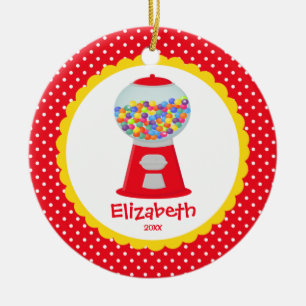 Cute Personalised Christmas Ornament Girl Gumball