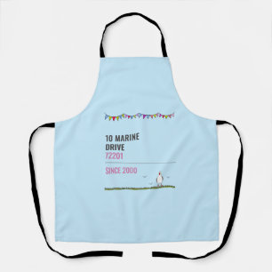 Cute Personalised Coastal Street Name Apron
