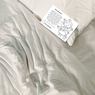Cute Personalised Colorable Tooth Fairy For Kids Thank You Card