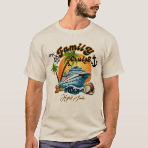 Cute Personalised Cruise Ship Family Trip Sunset T T-Shirt