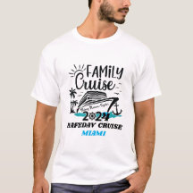 Cute Personalised Cruise Ship Family Trip Sunset T