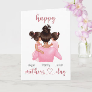 Cute Personalised Custom Name Happy Mothers Day Card