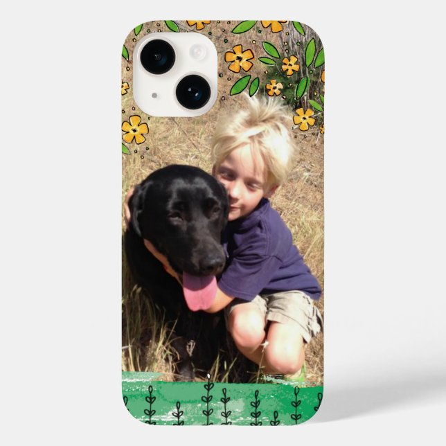 Cute personalised custom photo iPhone 14 case (Back)