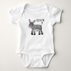 Cute Personalised Donkey Infant Toddler Baby Bodysuit