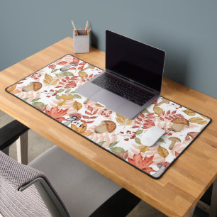 Cute Personalised Fall Mushroom Nature Desk Mat