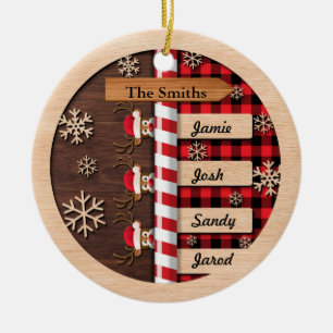 Cute Personalised Family Christmas Ornament