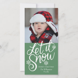 Cute Personalised Family Christmas Photo Card