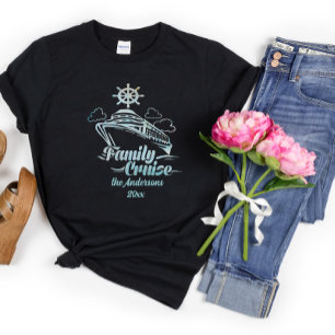 Cute Personalised Family Cruise Ship Family Trip  T-Shirt