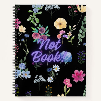 Cute Personalised Field Wildflower Pattern  Notebook