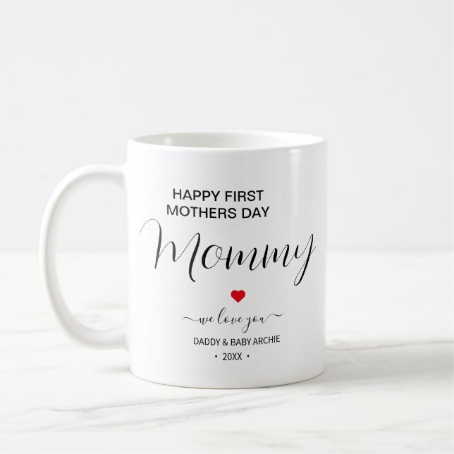 Cute Personalised First Mother's Day coffee Mug (Left)