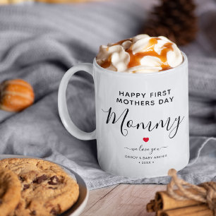 Cute Personalised "First Mothers Day" Daddy  Coffee Mug