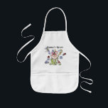 Cute Personalised Flower Garden Fairy Kids Apron<br><div class="desc">Art work was conceptualised and created by Deborah Miller. This is an original and found no place else.</div>