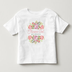 Cute personalised flowers toddler T-Shirt
