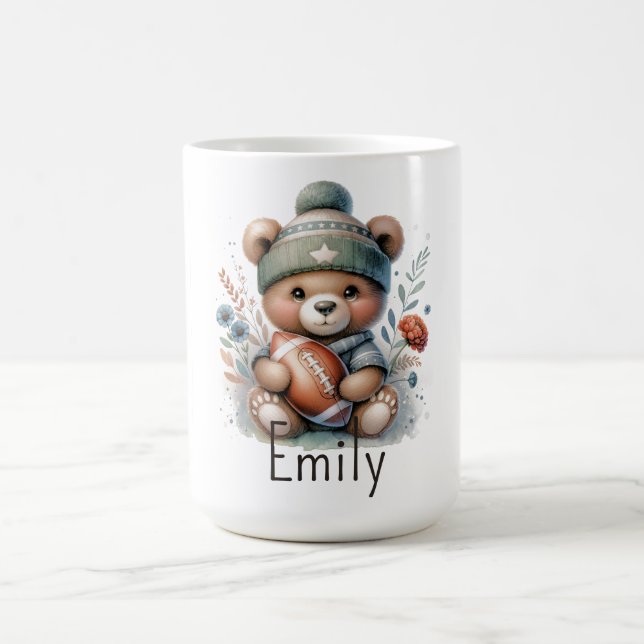 Cute Personalised Football  Coffee Mug (Center)