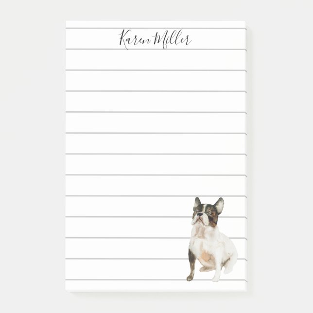 Cute Personalised French Bulldog  Post-it Notes (Front)