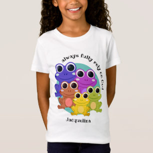 Cute Personalised FULLY RELY ON GOD Christian Frog T-Shirt
