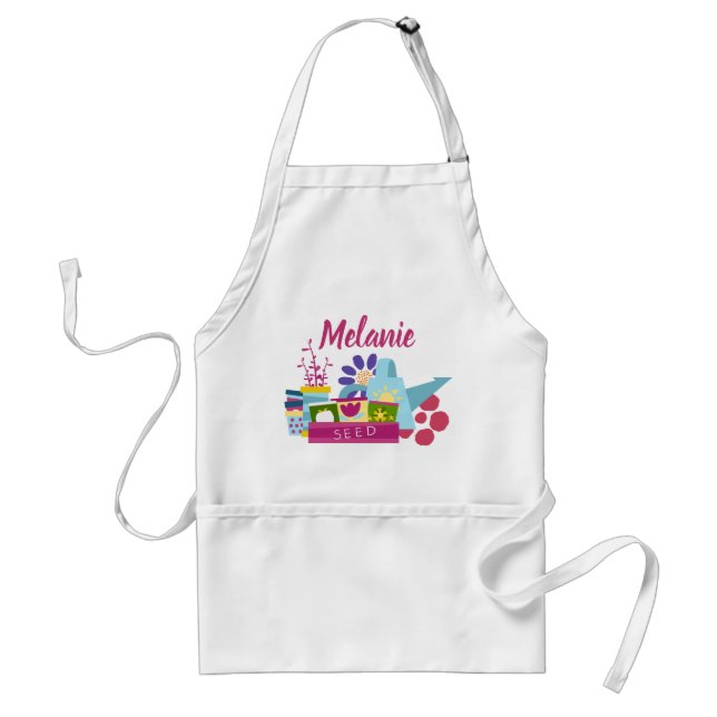 Cute Personalised Gardening Standard Apron (Front)