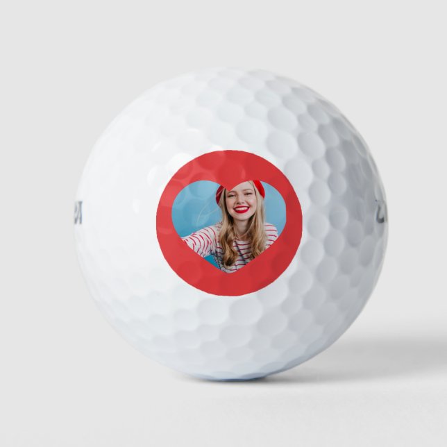 Cute personalised golf ball photo Golfer Gift idea (Front)
