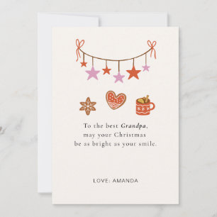 Cute Personalised Grandfather Christmas Card