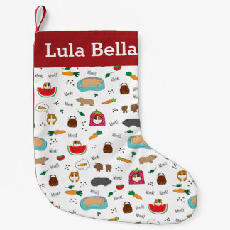 Cute Personalised Guinea Pigs Small Christmas Stocking