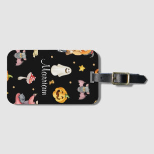 Cute Personalised Halloween Luggage Tag