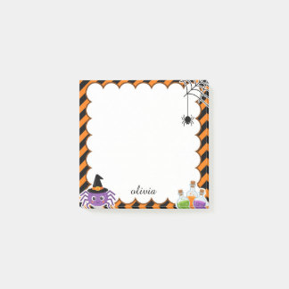 Cute Personalised Halloween Sticky Notes