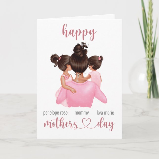Cute Personalised Happy Mothers Day Card (Front)
