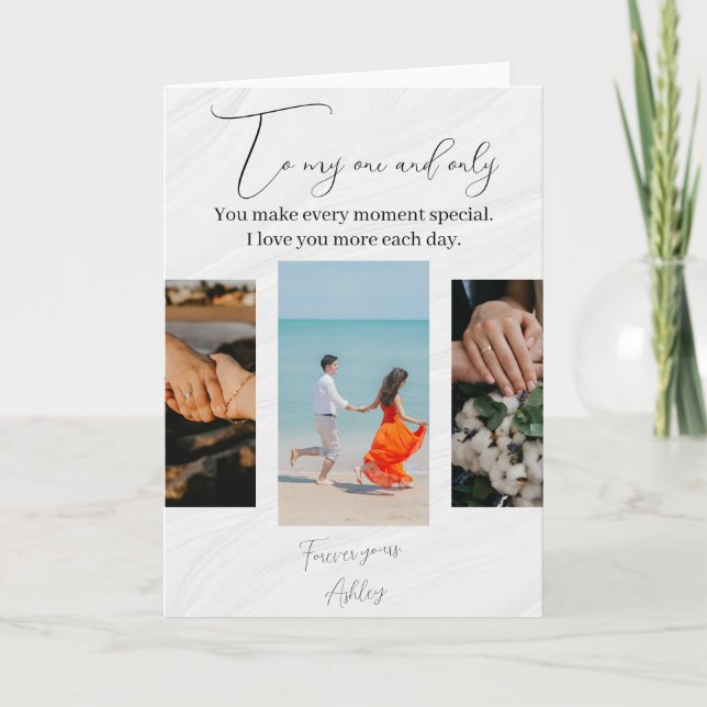 Cute Personalised Happy Valentines Day Photo Holid Thank You Card (Front)
