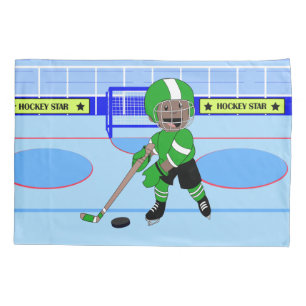 Cute Personalised Ice Hockey star Pillowcase