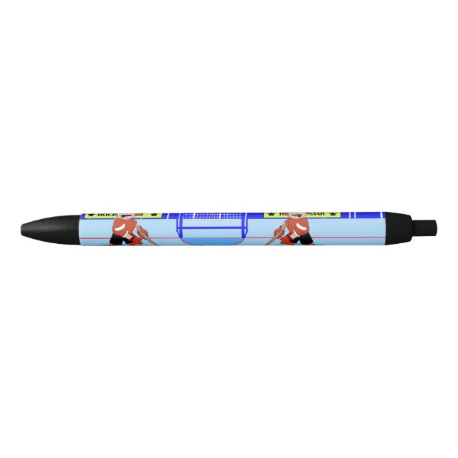 Cute Personalised Ice Hockey star rw Black Ink Pen (Front)