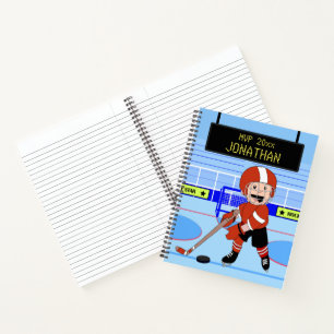 Cute Personalised Ice Hockey star rw Notebook