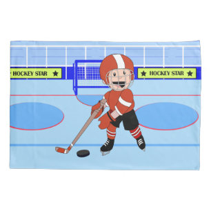 Cute Personalised Ice Hockey star rw Pillowcase
