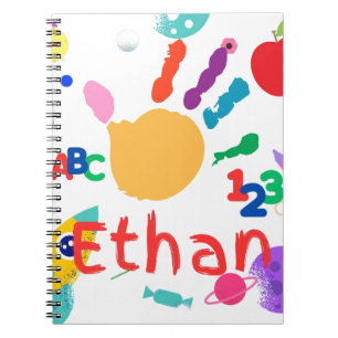 Cute Personalised Kid's ABC Hand Paint 123 Notebook