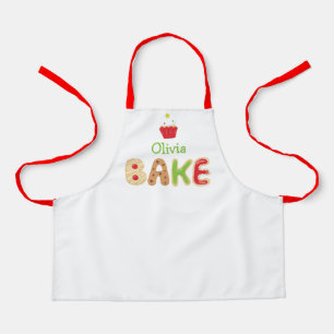 Cute Personalised Kids Holiday Baking Apron