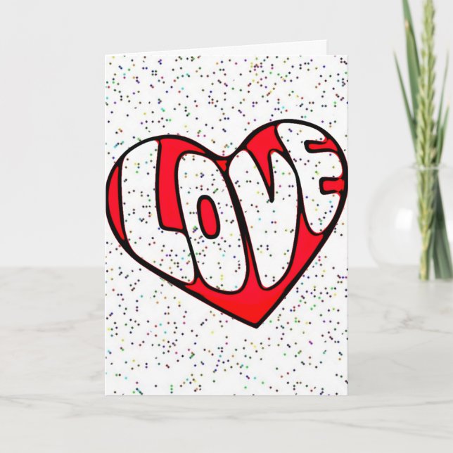 Cute, personalised kids Valentine Holiday Card (Front)