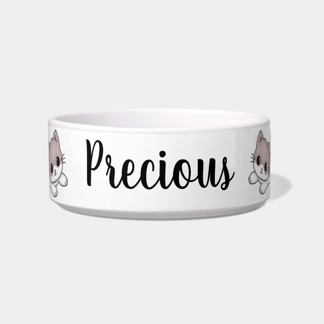 Cute Personalised Kittens Bowl (Front)