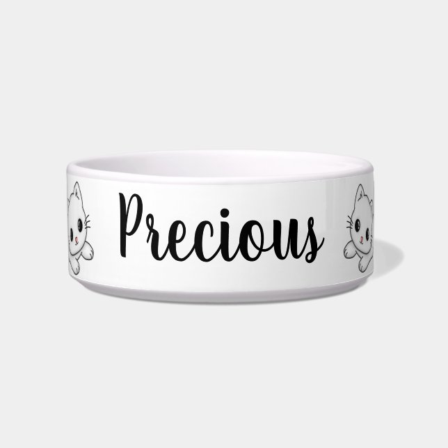 Cute Personalised Kittens Bowl (Front)