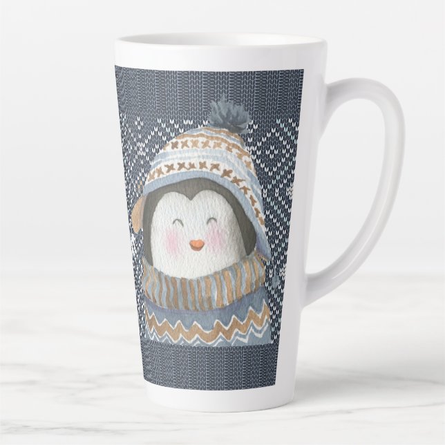 Cute Personalised Knitting Gift Idea Latte Mug (Right)