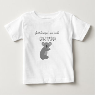 Cute personalised koala bear baby romper bodysuit