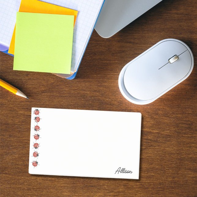 Cute Personalised Ladybug  Post-it Notes (Creator Uploaded)