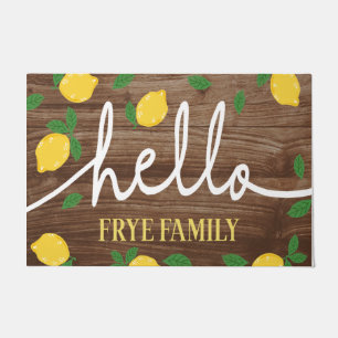 Cute Personalised Lemons Mat,Hello Lemon Doormat