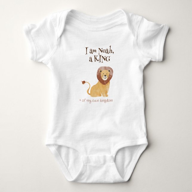 Cute Personalised Lion King Bodysuit (Front)