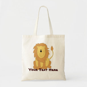 Cute Personalised Lion Tote Bag