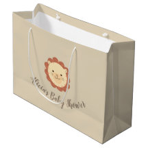 Cute Personalised Little Lion Baby Shower Gift Bag