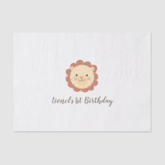 Cute Personalised Little Lion Tissue Paper