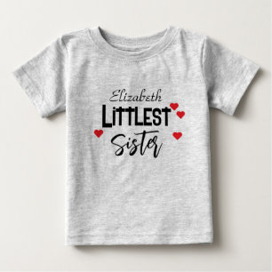 Cute personalised Little Sister Baby T-Shirt