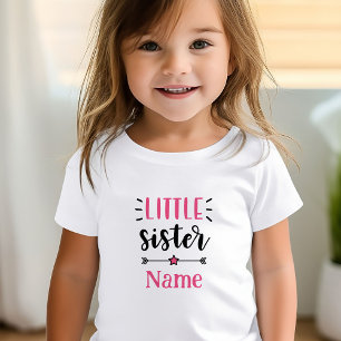 Cute Personalised Little Sister Toddler T-Shirt